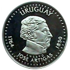 10 Pesos Uruguayos Silver Trial