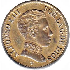 1 Centimo - Alfonso XIII 4th portrait