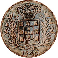 60 Réis - Tanga - Maria II Damão Mint