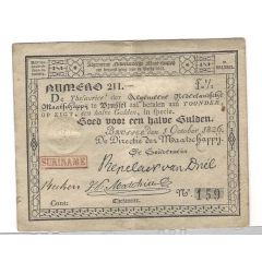1/2 Gulden Dutch Administration