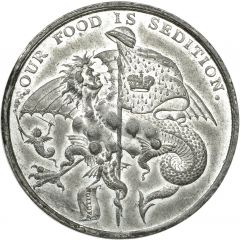 Medalet - George III Birmingham Riots, white metal