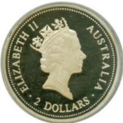 2 Dollars - Elizabeth II 3rd Portrait - Australian Kookaburra - Sovereign of King Edward VII