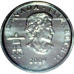 25 Cents - Elizabeth II Cross-country skiing, colored