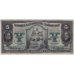 5 Dollars Banque Canadienne Nationale