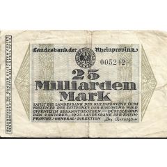 25 000 000 000 Mark Landesbank der Rheinprovinz