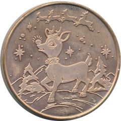 1 oz Copper Christmas - Deer