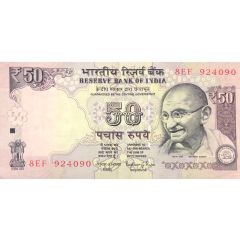 50 Rupees Dated Reverse with Rupee Symbol - ₹