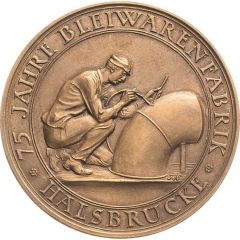 Medal - 75 years of the Halsbrücke lead products factory