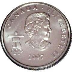 25 Cents - Elizabeth II Ice Hockey, colored