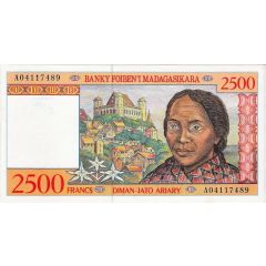 2500 Francs / 500 Ariary