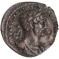 Denarius - Hadrian P M TR P COS II FORT RED, Fortuna