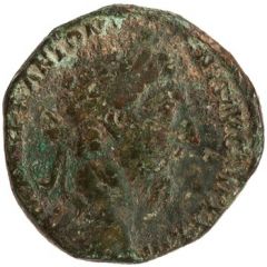 Sestertius - Marcus Aurelius FELICITAS AVG IMP X COS III P P S C, Felicitas