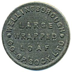 Bread Token - Large Wrapped Loaf, Wellingborough CSL Northamptonshire