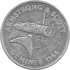 Shell Token - Man in Flight #18 - Armstrong and Scott, Gemini 8, 1966