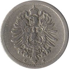 5 Pfennig - Wilhelm I type 1 - large shield
