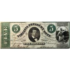 5 Dollars Virginia Treasury Note