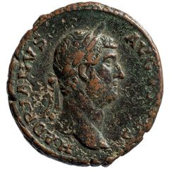 Dupondius or As - Hadrian COS III P P CLEMENTIA AVG S C, Clementia