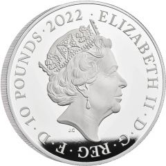 10 Pounds - Elizabeth II Henry VII, Silver Piedfort