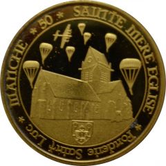 médaille touristique fonderie saint Luc Manche *50*Sainte Mère Eglise Départ de la Voie de la Liberté