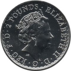2 Pounds - Elizabeth II 5th portrait, 1 oz Fine Silver