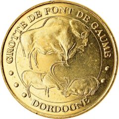 Monnaie de Paris Tourist Token - Grotte de Font de Gaume Les rennes et le bison
