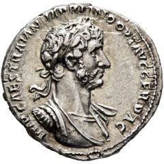 Denarius - Hadrian and Trajan PARTHIC DIVI TRAIAN AVG F P M TR P COS P P