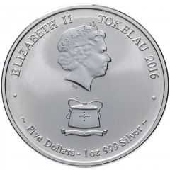5 Dollars - Elizabeth II Year of the Monkey