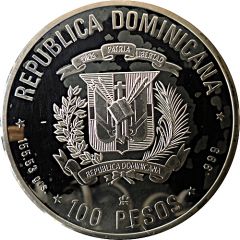 100 Pesos Sighting of the Ships, Silver