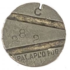 Token C Pat. apl`d for, Angled slots