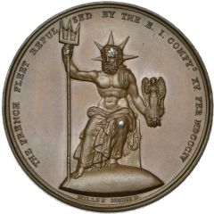 Medal - George III Battle of Pulo Aura, bronze