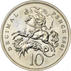 10 Decimal Pence Uniface Pattern