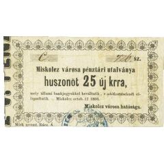 25 Kreuzers Miskolc