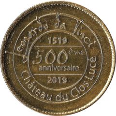 Token - Arthus Bertrand Château du Clos Lucé - 500ème anniversaire de la mort de Léonard de Vinci