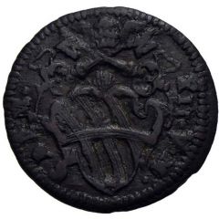 1 Quattrino - Clement XII St. Ubaldo - standing, mitred