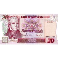 20 Pounds Bank of Scotland