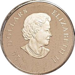 20 Dollars - Elizabeth II Blue Crystal Snowflake