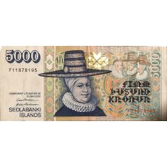 5000 Krónur No top and bottom border