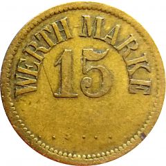 15 Pfennig Werth-Marke