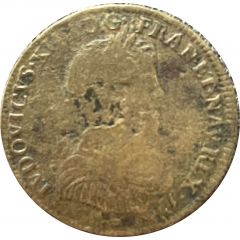 ludovicus XIIII D G Fran et Nav Rex/Anna D G FR ET navar REGINA