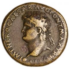 Sestertius - Nero ANNONA AVGVSTI CERES S C, Annona and Ceres