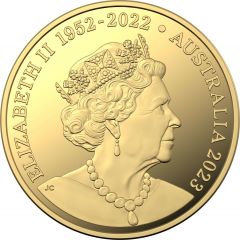 100 Dollars In the name of Elizabeth II, 6th Portrait - Kangaroo, Gold Proof