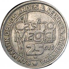 25 Centavos Gaming Token - Casino Magic San Martín de los Andes and Neuquén