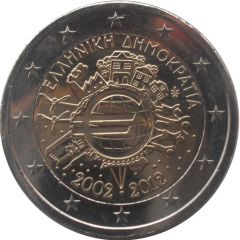 2 Euros 10 Years of Euros Cash