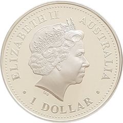 1 Dollar - Elizabeth II 4th Portrait - Queen Elizabeth II 80th Birthday