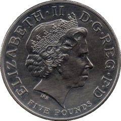 5 Pounds - Elizabeth II 4th portrait, Trafalgar