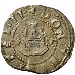 2 Maravedis - Felipe II Coruña, low grade billon