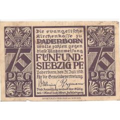 75 Pfennig Evangelische Kirchenkasse