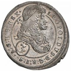 3 Kreuzers - Leopold I Vienna