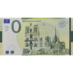 0 Euro - Memoeuro - Notre-Dame de Paris