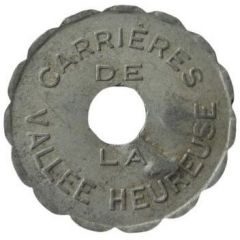 Jeton carrières de la vallèe heureuse contremarque 10 62